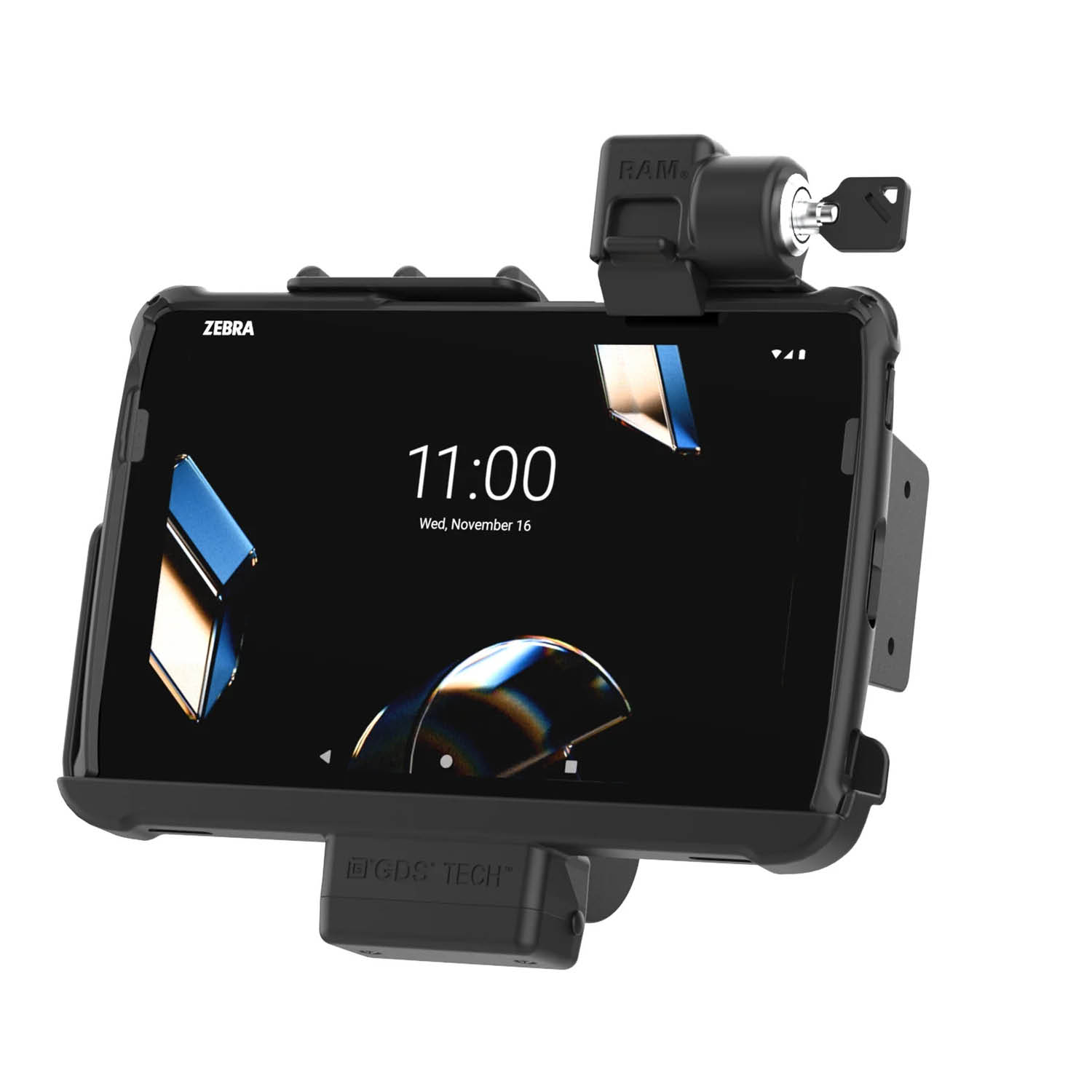 RAM Mounts Form-Fit Holder (Key-Locking) for Zebra ET401, ET40 & ET45 (10") Tablets - In RAM Skin/Rugged Boot