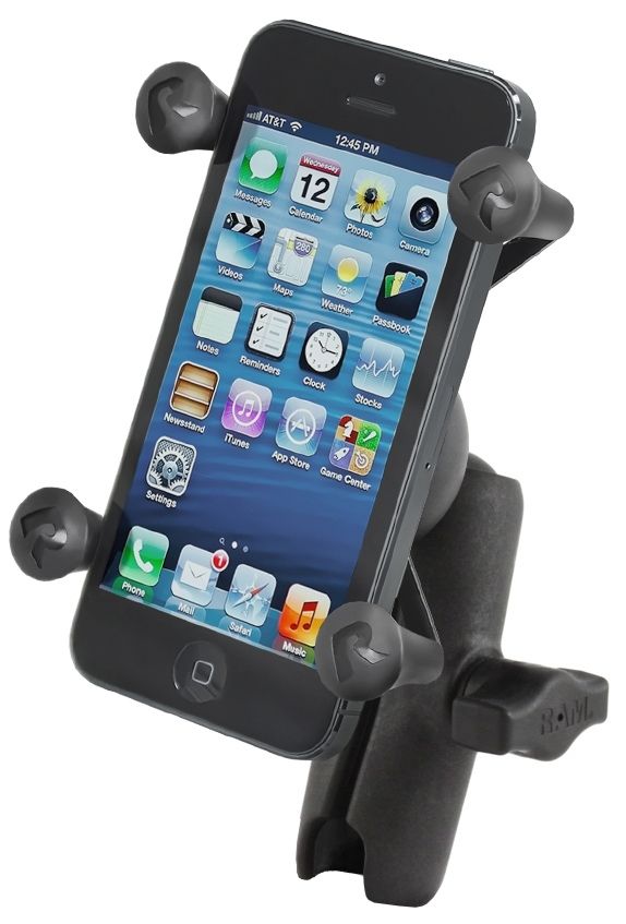 RAM Mounts Set mit X-Grip Halteklammer für Smartphones bis 82,6 mm Breite- B-Kugel (1 Zoll), mittlerer Verbindungsarm (Verbundstoff)