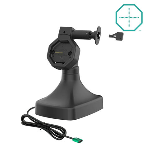RAM Mounts GDS Uni-Conn Stand-Dockingstation (abschließbar) - Dreh- & Schwenkbar - USB-C-Anschluss - rückseitige Pogo-Pads