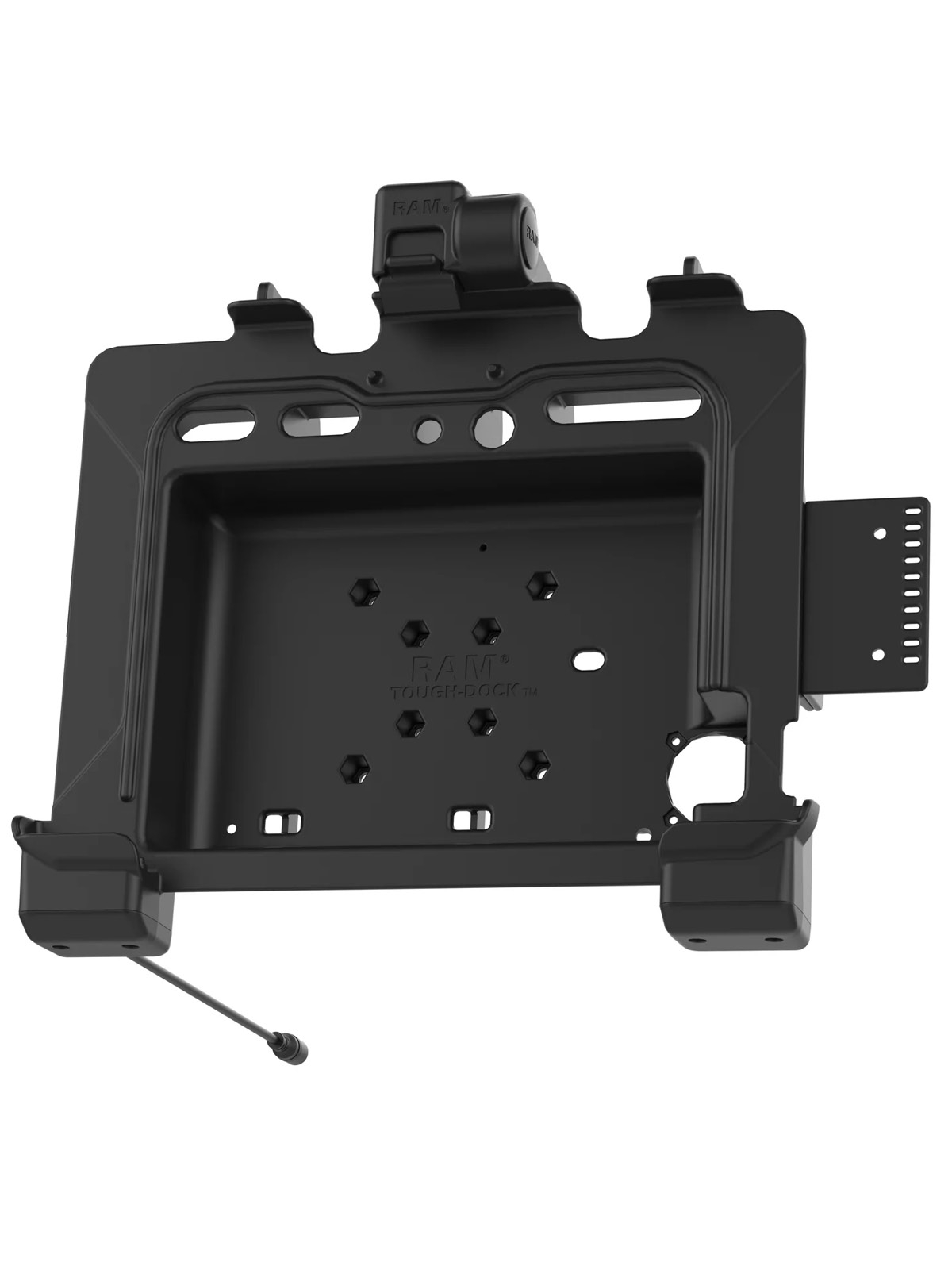 RAM Mounts Form-Fit Halteschale (Schnappverschluss) für Zebra ET80 & ET85 2-In-1 Tablets - mit & ohne Rugged Boot und Tastatur - 5.5mm DC-Anschluss