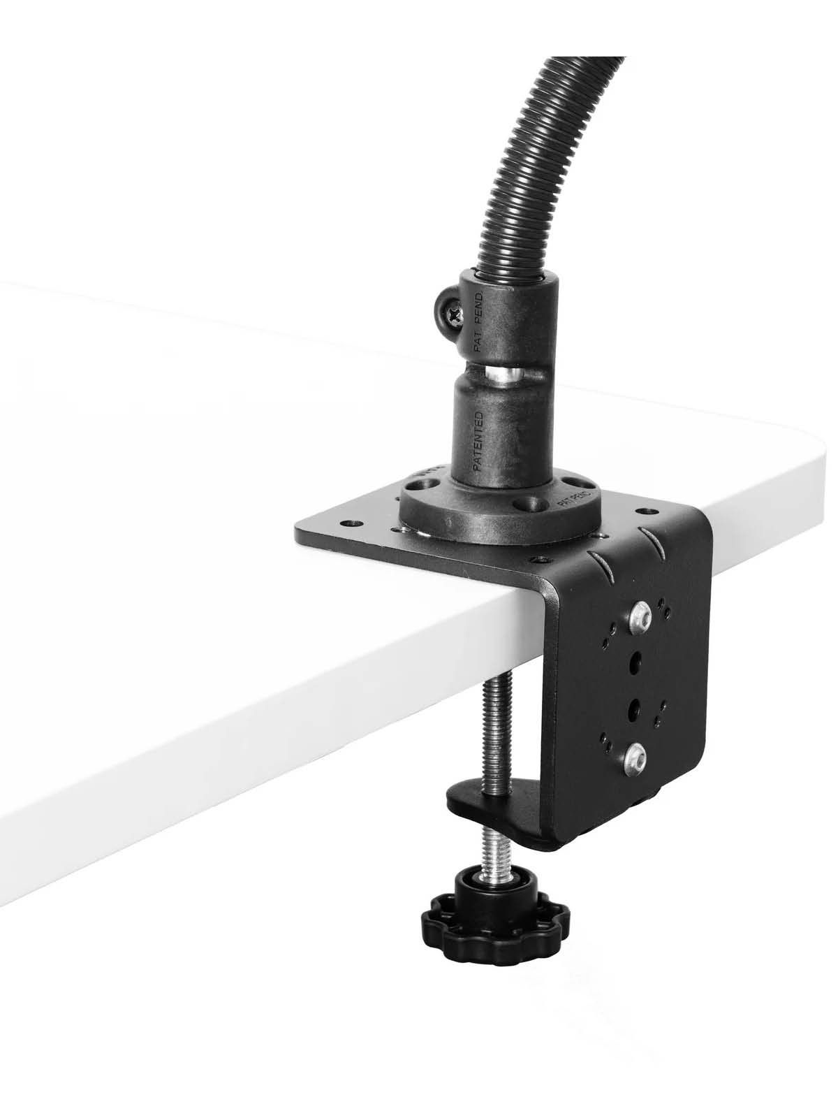 RAM Mounts Tisch-Schraubklemme mit Schwanenhals (457,2 mm) & Universal X-Grip Halteschale für 9-11 Zoll Tablets - B-Kugel (1 Zoll)