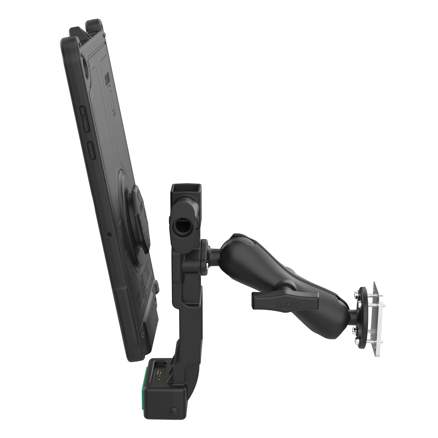 RAM Mounts GDS Uni-Conn™ Fahrzeug-Ladestation für Samsung Tab A11+ in IntelliSkin Schutzhülle - C-Kugel (1,5 Zoll) - USB-C Anschluss
