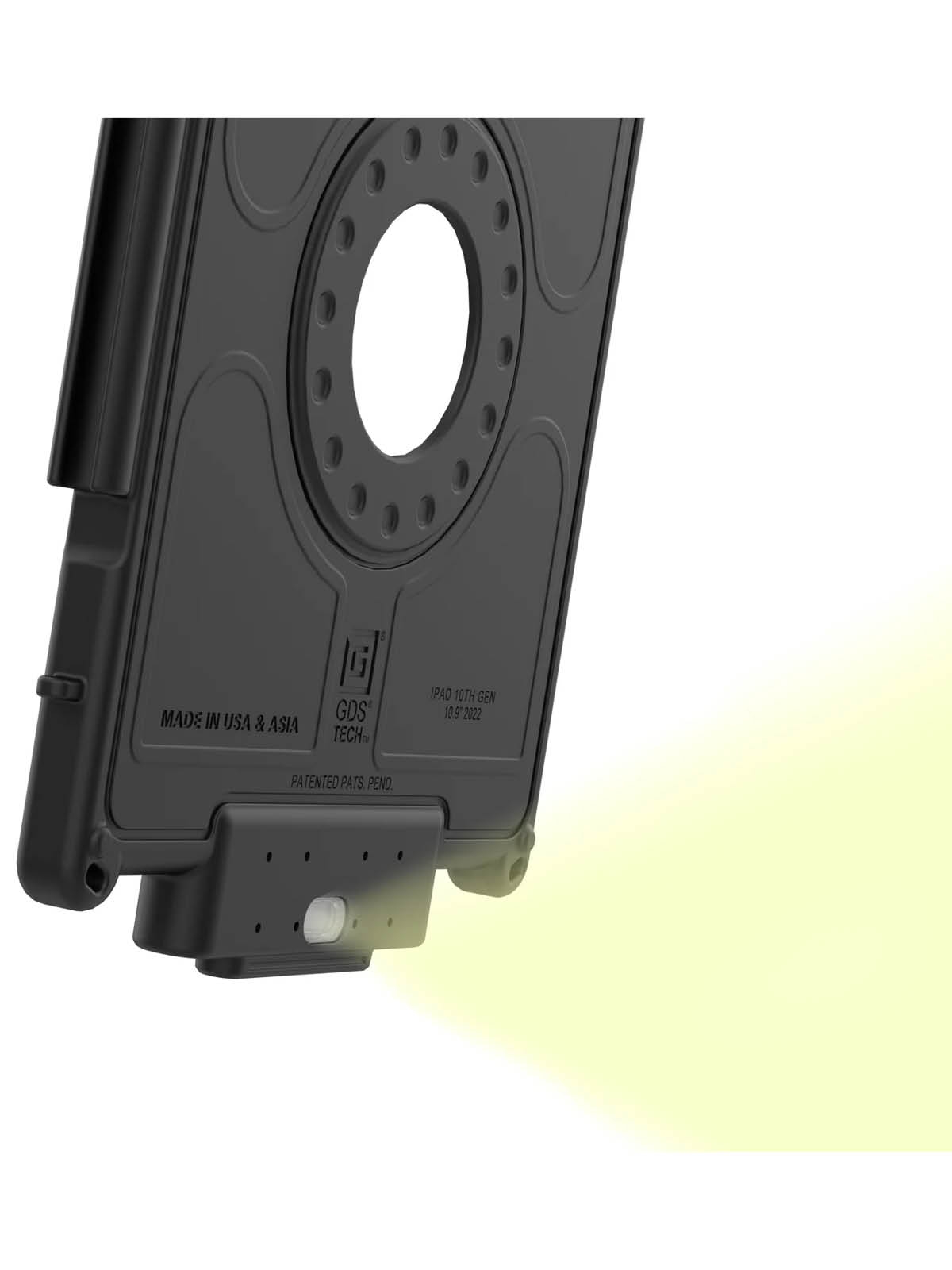RAM Mounts IntelliSkin Next Gen Ladeschutzhülle mit LED-Licht für Apple iPad 10 & 11 Gen. (A16) - GDS-Technologie - USB-C-Anschluss (Extern)
