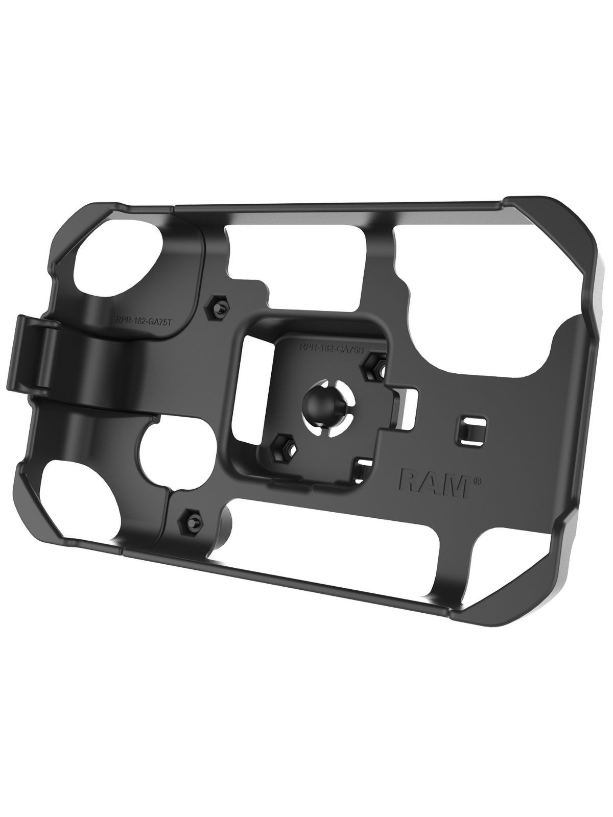 RAM Mounts Sicherheitsgehäuse für Garmin Fleet 7X0 Serie (ohne Schutzhüllen) - Diamond-Anbindung (Trapez), Schrauben-Set, im Polybeutel