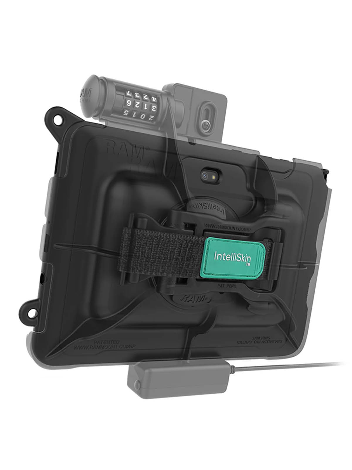 RAM Mounts Form-Fit Halteschale (Zahlenschloss) für Samsung Tab Active4 Pro & Active5 Pro - in OEM/RAM Schutzhülle - USB-C-Anschluss