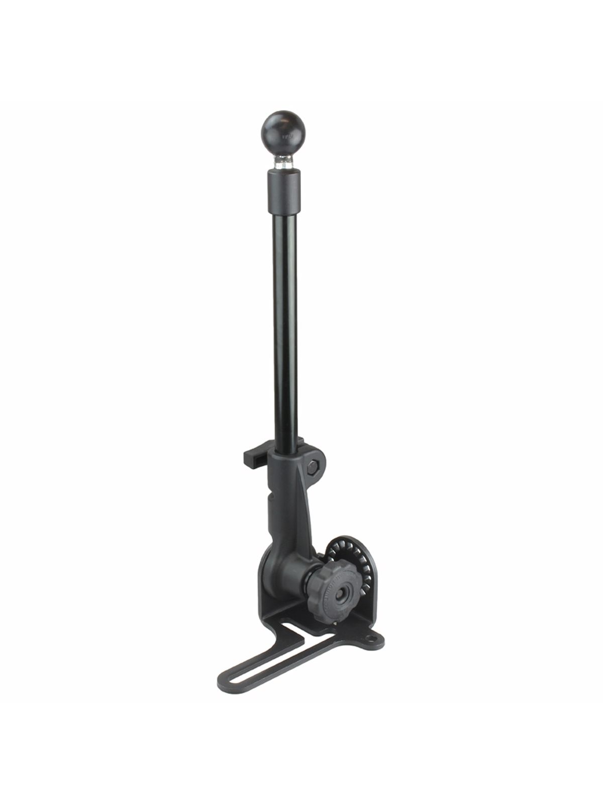 RAM Mounts Pod HD Universal Fahrzeugbefestigung C-Kugel (1,5 Zoll) - Ratchet-System, Stablänge 450-650 mm, im Polybeutel