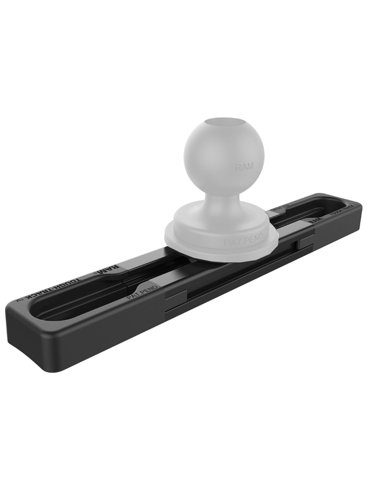 RAM Mounts Aluminium Tough-Track Schiene inkl. Endkappen - schwarz, Innenlänge 76,2 mm (3 Zoll)