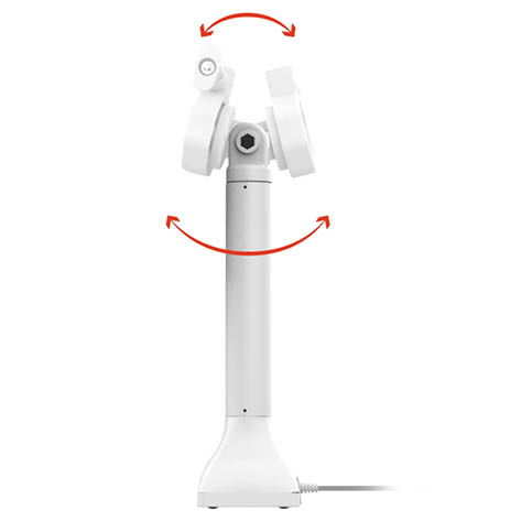 RAM Mounts GDS Uni-Conn Stand-Ladestation (14 Zoll) - Dreh- & Schwenkbar - abschliebar (Schlüssel) - USB-C - Rückseitige Pogo-Pads - hellgrau