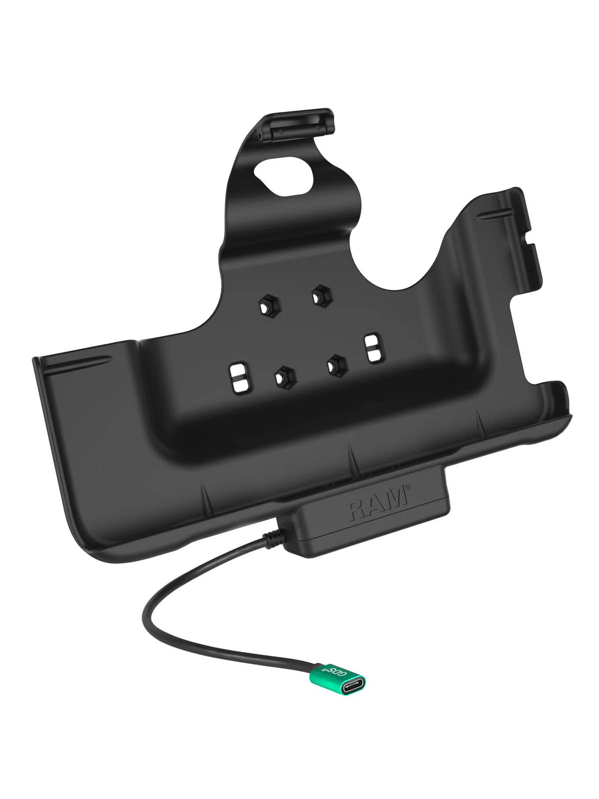 RAM Mounts EZ-Roll'r Halteschale für Samsung Tab Active4 Pro & Active5 Pro - In OEM/RAM Schutzhülle - USB-C-Anschluss - 4-Loch AMPS