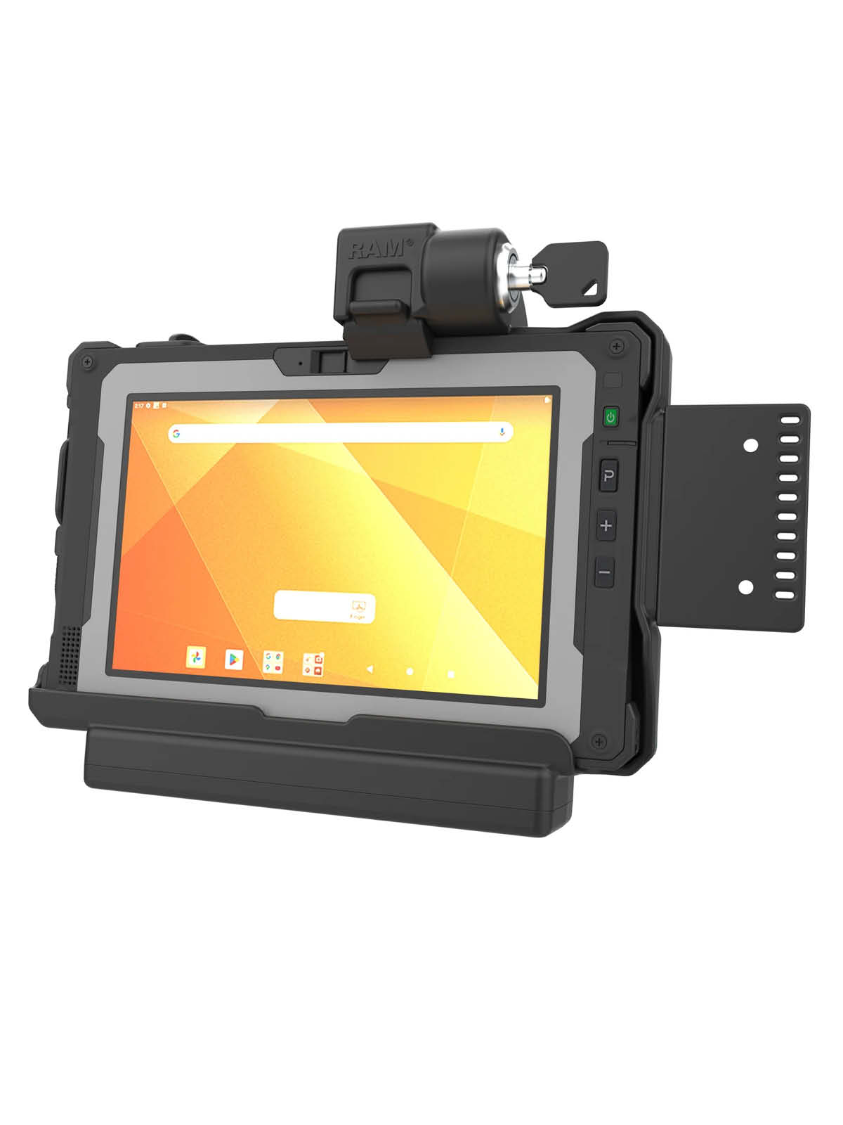 RAM Mounts Form-Fit Halteschale (Schlüsselverriegelung) für Getac ZX80 Rugged Tablet