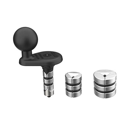 RAM Mounts Motorrad-Basisbefestigung Lenkerkopf - B-Kugel (1 Zoll), für Innendurchmesser 12-32mm