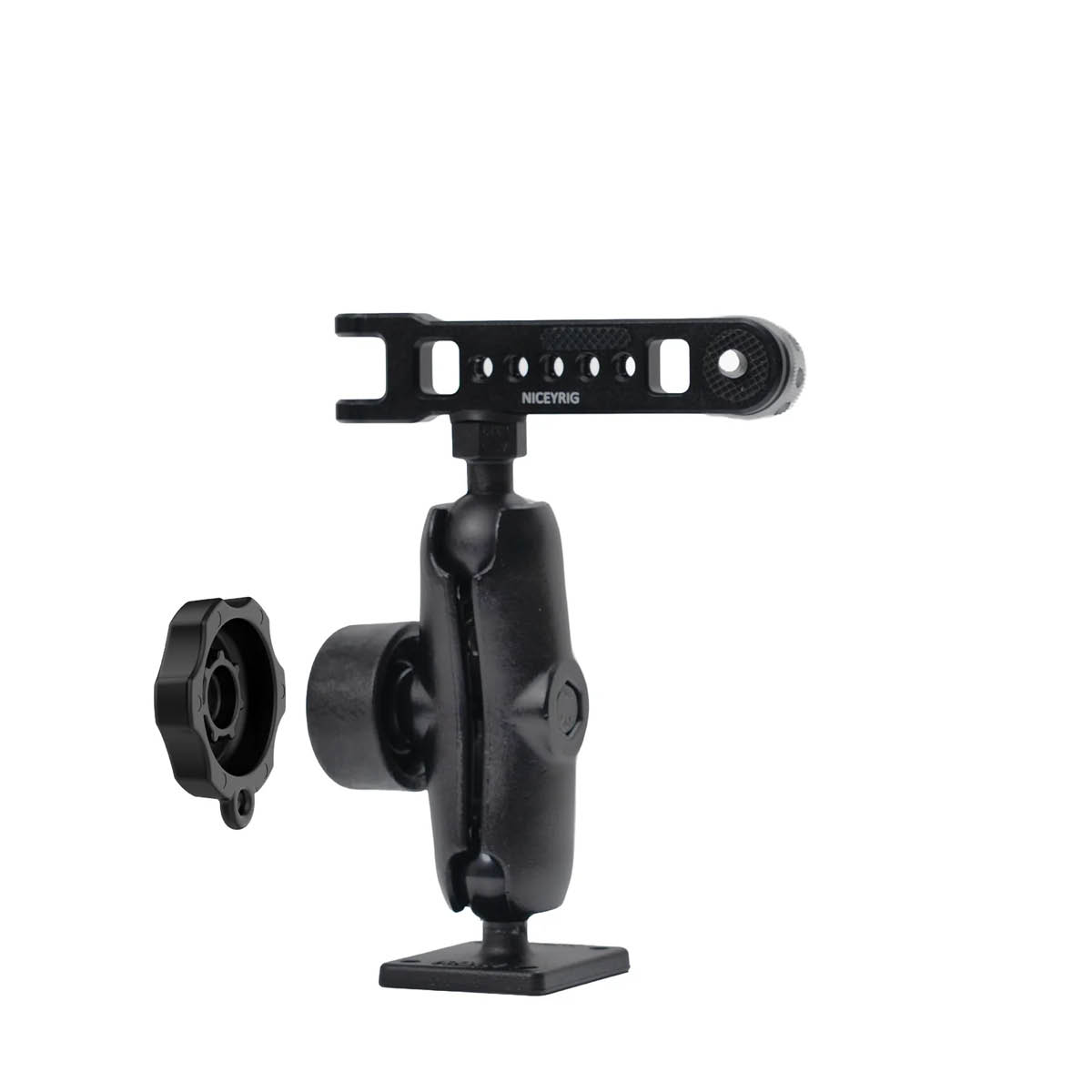 RAM Mounts Fahrzeug-Aufbauhalterung für Motive AI Dashcam inkl. Erweiterungs-Klammer - B-Kugel (1 Zoll), Mittlerer Verbindungsarm