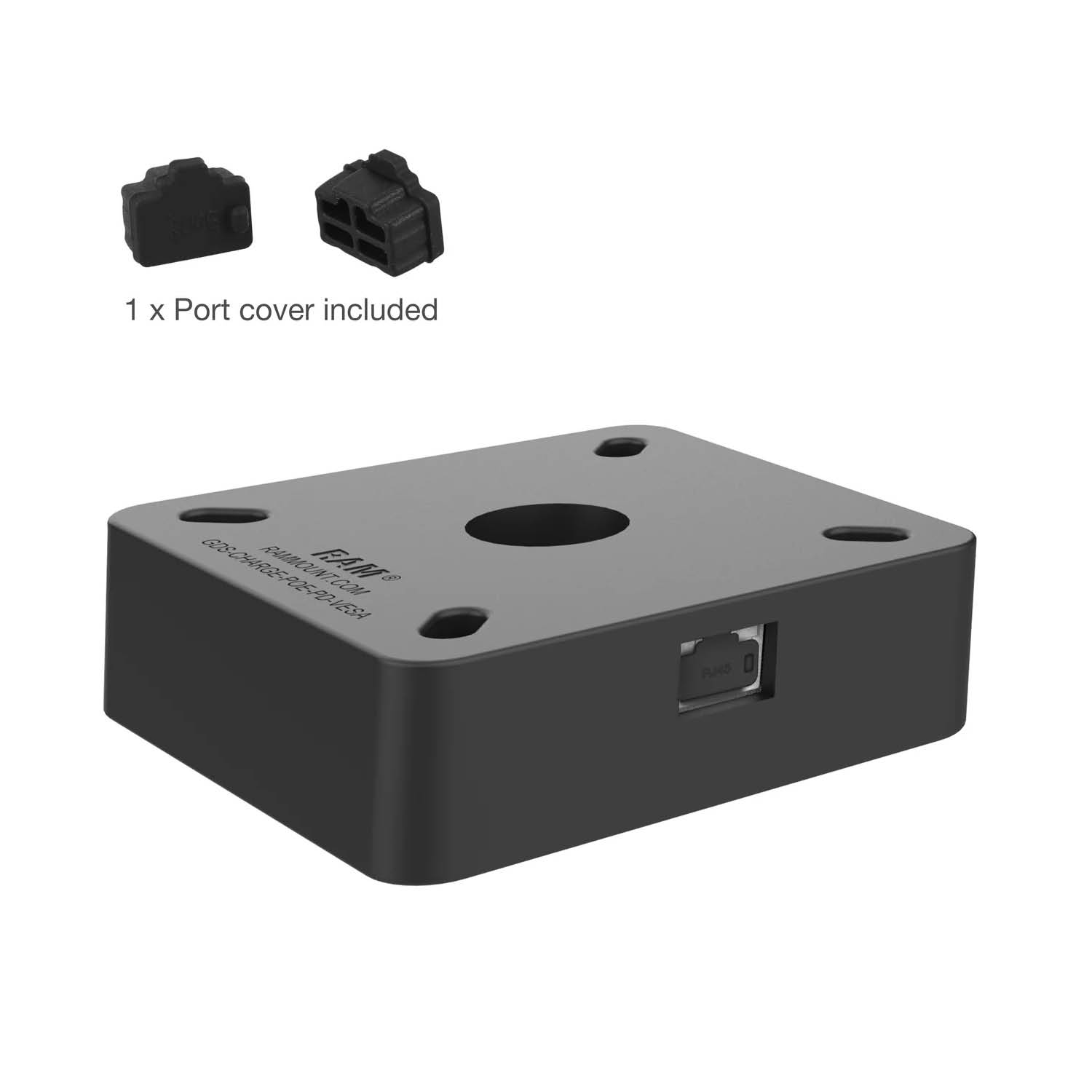 RAM Mounts Strom-Modul PoE zu Power Delivery - VESA 75x75 mm - JST-/RJ45 Schnittstellen