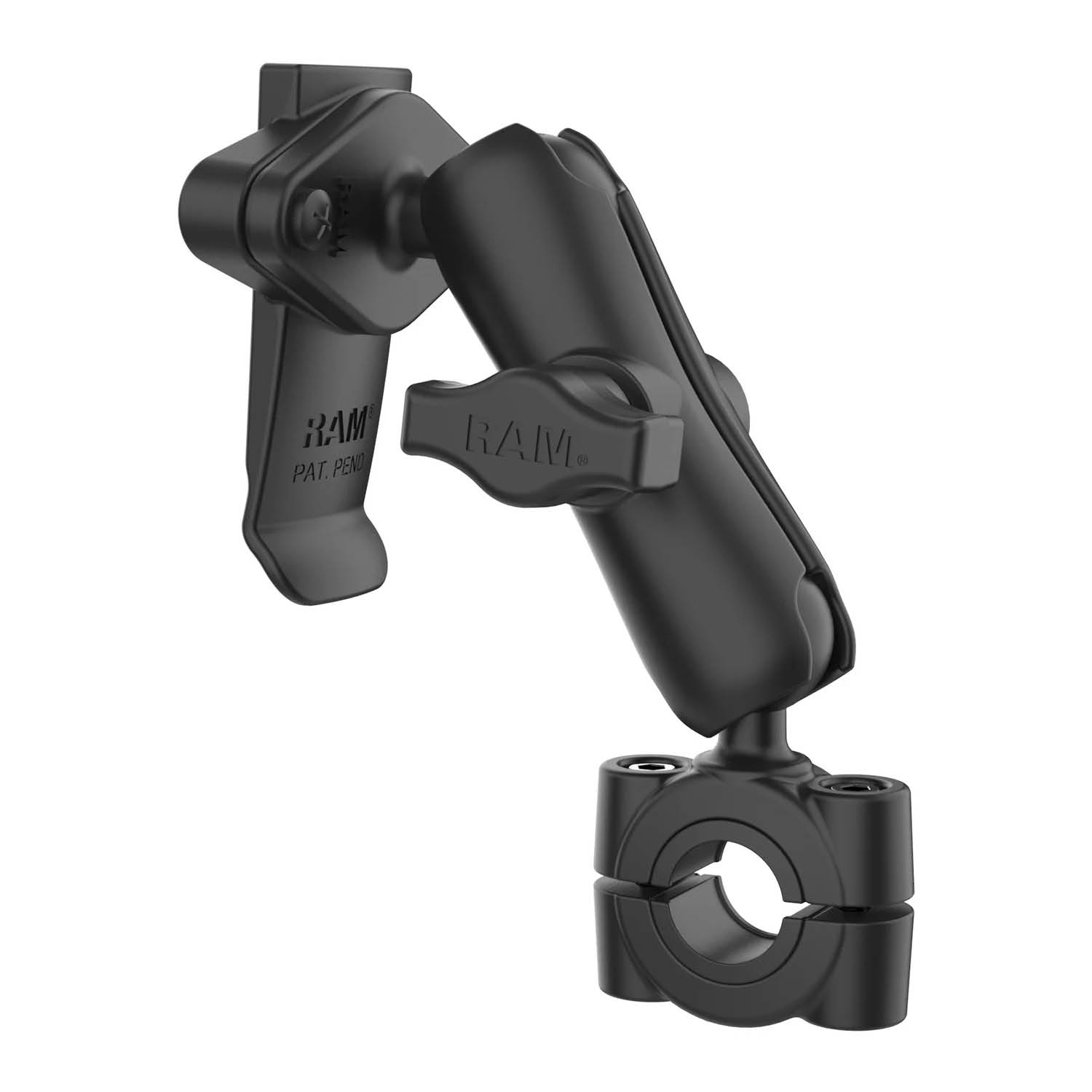 RAM Mounts Torque Garmin-Halterung - B-Kugel (1 Zoll), Torque-Basis (19-25 mm Durchmesser), mittlerer Verbindungsarm