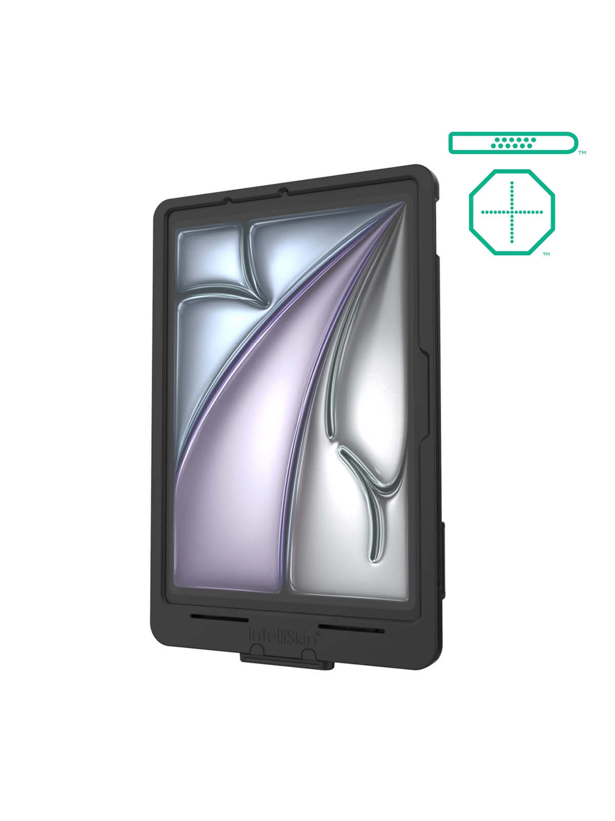 RAM Mounts IntelliSkin Thin Case Ladeschutzhülle für Apple iPad Air 11 (M2 & M3) - GDS-Technologie - Pogo-Pads Unten & Rückseitig - USB-C-Anschluss (Extern)