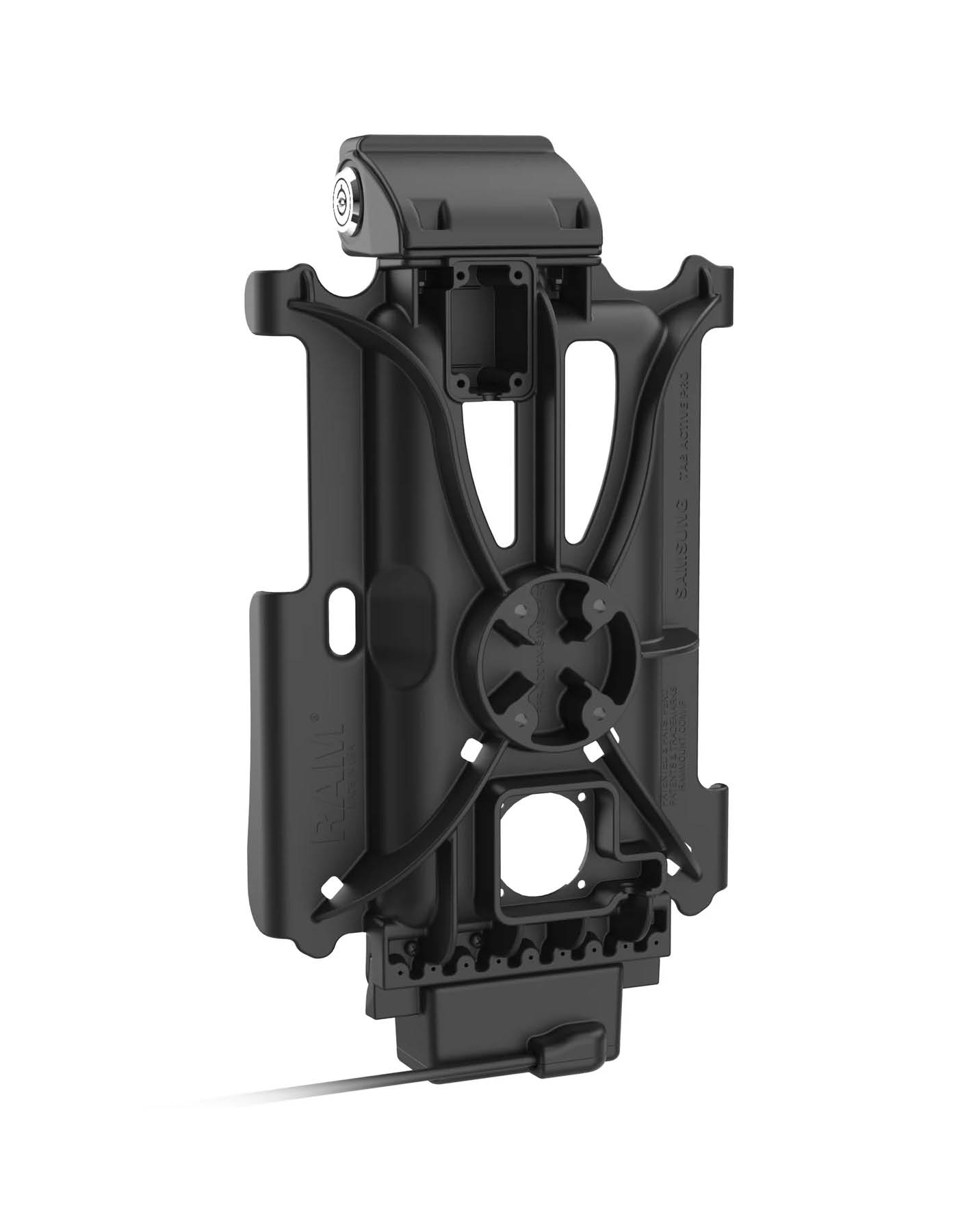 RAM Mounts GDS Tough-Dock Halteschale (Schlüsselverriegelung) für Samsung Tab Active4 Pro & Active5 Pro - in IntelliSkin Next Gen Schutzhülle - USB-C-Anschluss