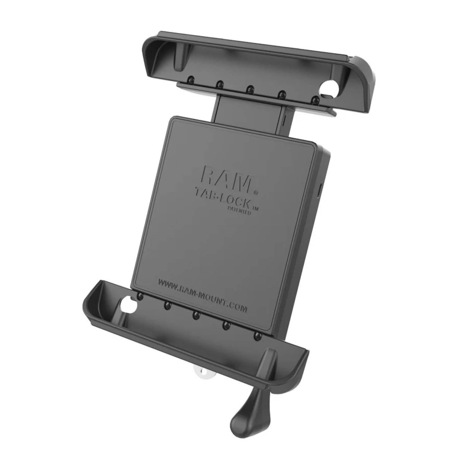 RAM Mounts Tab-Lock (abschließbar) Universal Halteschale für bis zu 10 Zoll Tablets - AMPS-Aufnahme, Schrauben-Set