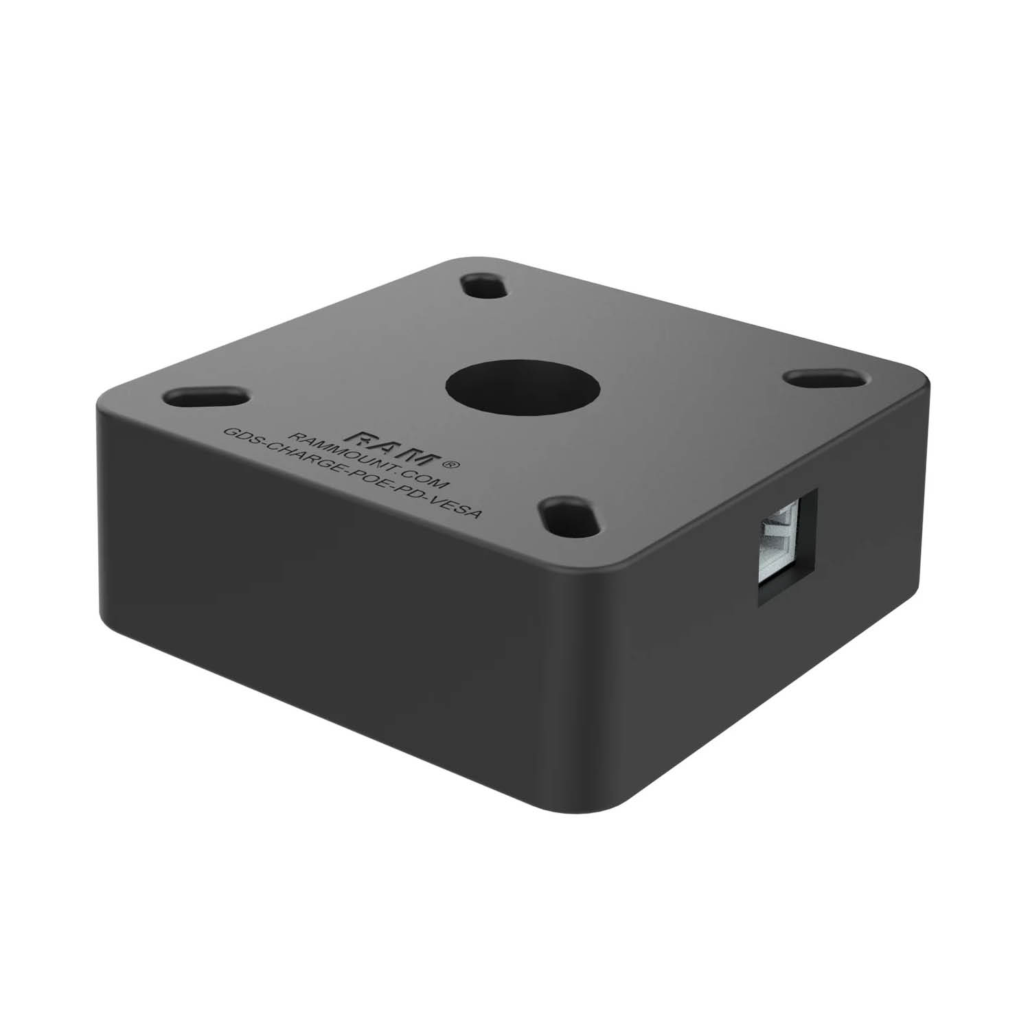 RAM Mounts Strom-Modul PoE zu Power Delivery - VESA 75x75 mm - JST-/RJ45 Schnittstellen
