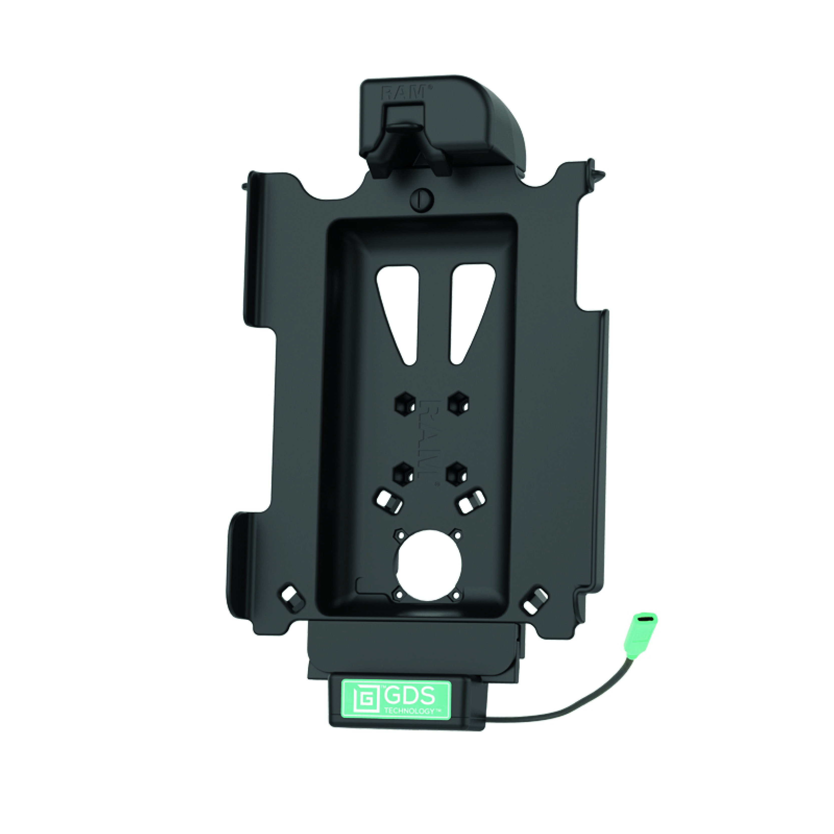 RAM Mounts GDS Tough-Dock Halteschale (Schnappverschluss) für Apple iPad 10. & 11. Gen, Pro 11" (M4 & M5), Air 11" (M2, M3 & M4) - In IntelliSkin Next-Gen Schutzhülle - USB-C (3.1) Anschluss