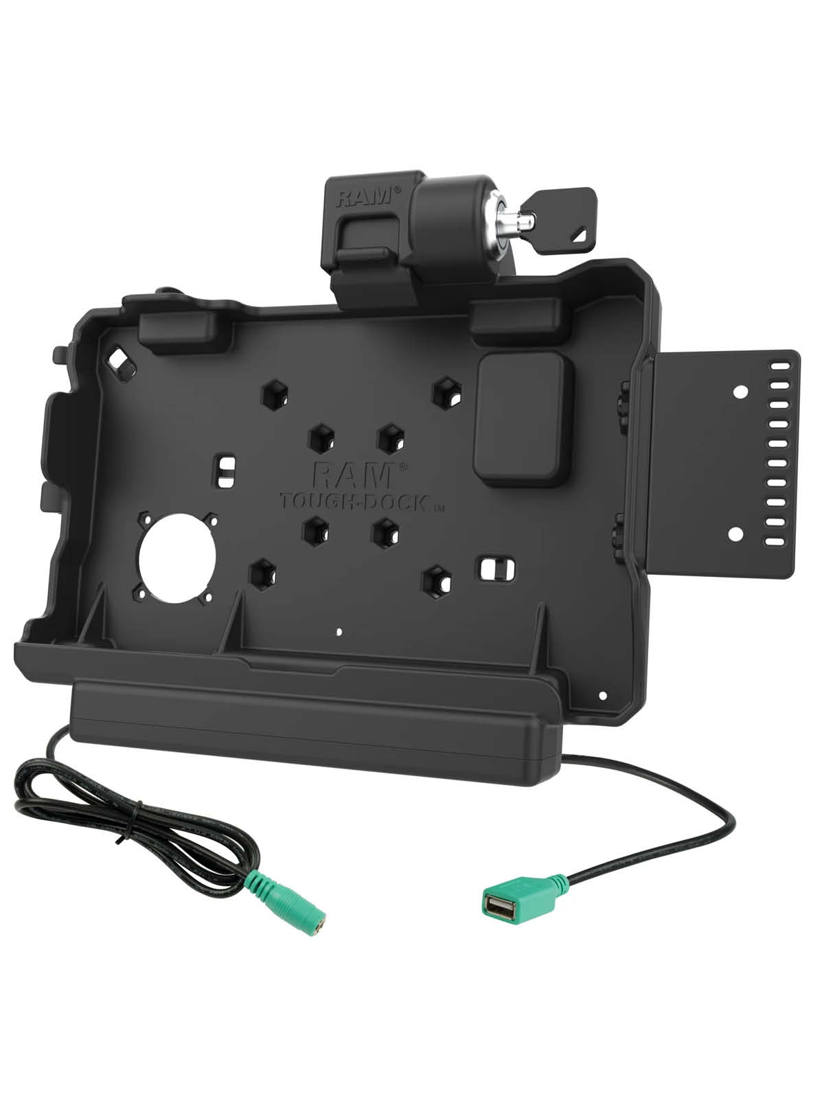 RAM Mounts Form-Fit Halteschale (Schlüsselverriegelung) für Getac ZX80 Rugged Tablet - 5.5mm DC & USB-A-Anschluss RAM Mounts Form-Fit Halteschale (Schlüsselverriegelung) für Getac ZX80 Rugged Tablet - 5.5mm DC & USB-A-Anschluss