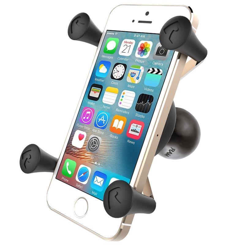 RAM Mounts X-Grip Halteklammer für Smartphones - Bis 82,55 mm Breite - Mit C-Kugel (1,5 Zoll)