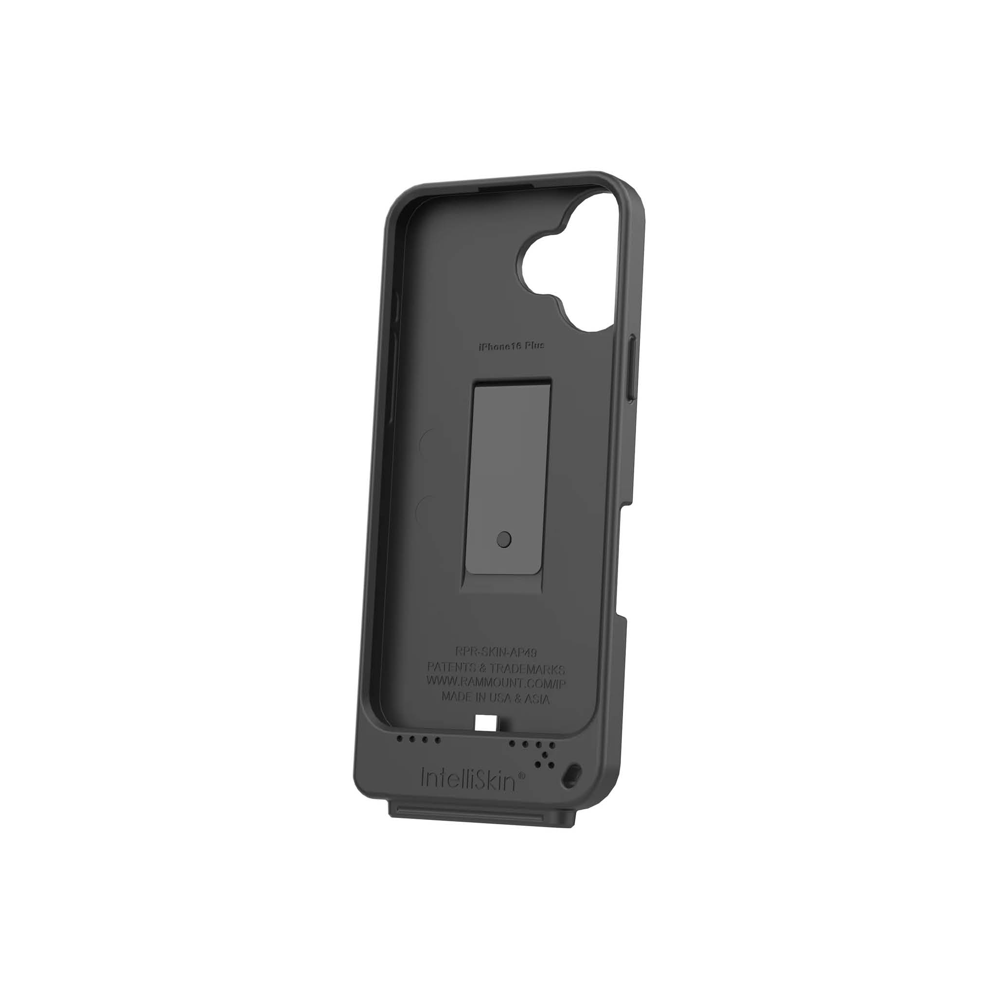 RAM Mounts IntelliSkin Ladeschutzhülle für Apple iPhone 16 Plus - Externer USB-C-Anschluss, GDS-Technologie