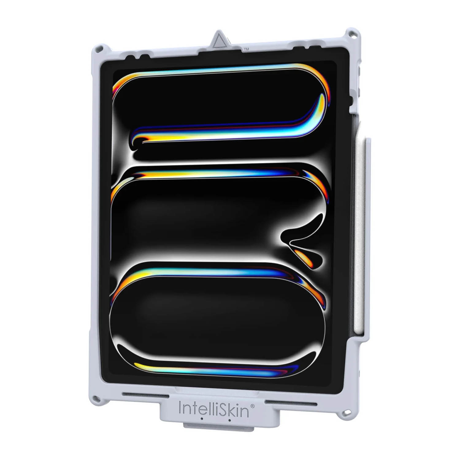 RAM Mounts IntelliSkin Next Gen Ladeschutzhülle für Apple iPad Pro 13 (M4) / Air 13 (M2 & M3) / Pro 12.9 - GDS-Technologie, USB-C-Anschluss (Extern), hellgrau