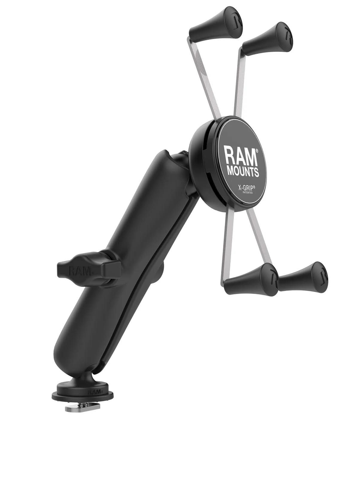 RAM Mounts Set mit X-Grip Halteklammer für Smartphones bis 114,3 mm Breite - B-Kugel (1 Zoll), Track-Ball, langer Verbindungsarm