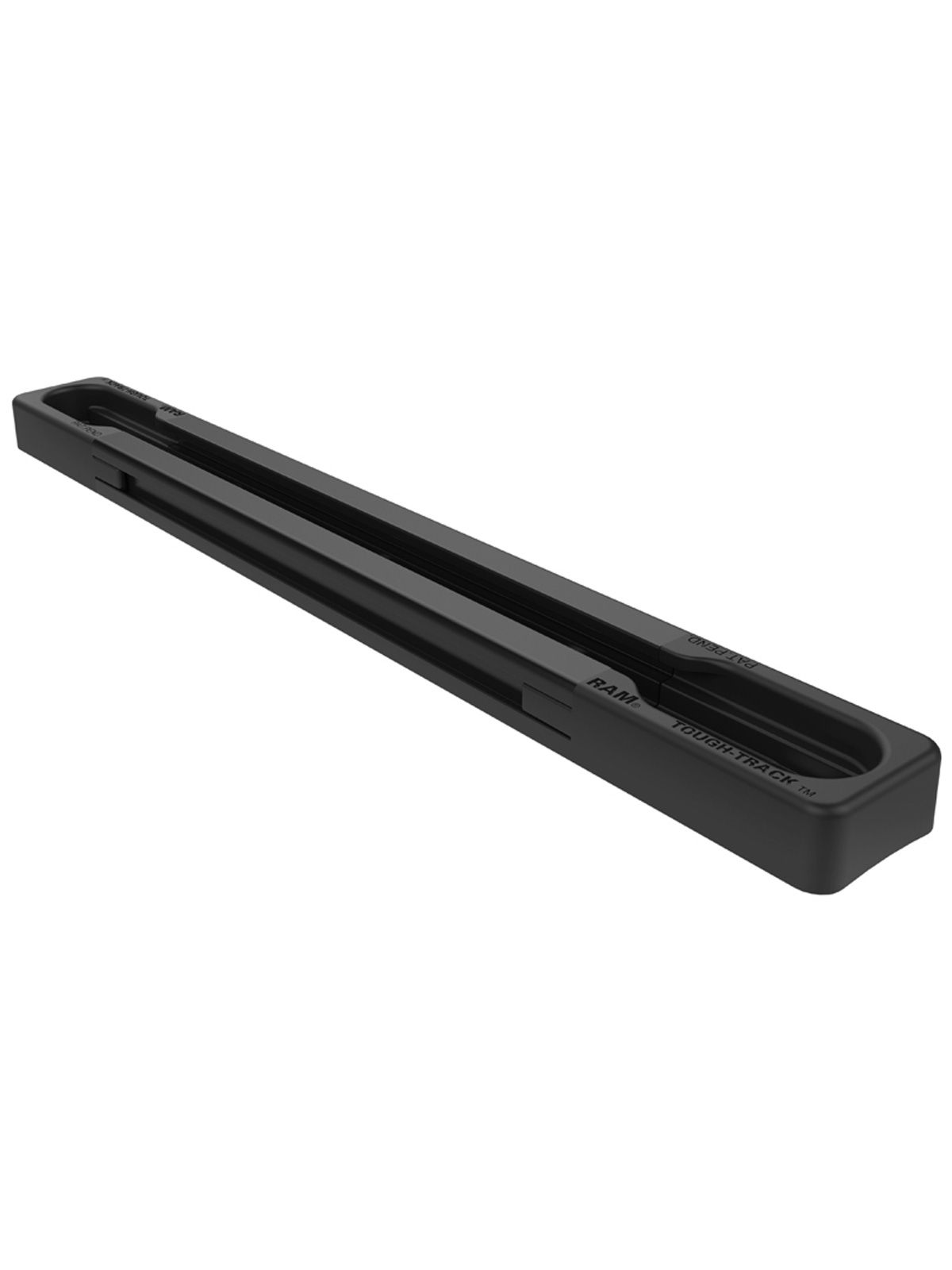 RAM Mounts Aluminium Tough-Track Schiene inkl. Endkappen - schwarz, Innenlänge 127 mm (5 Zoll)