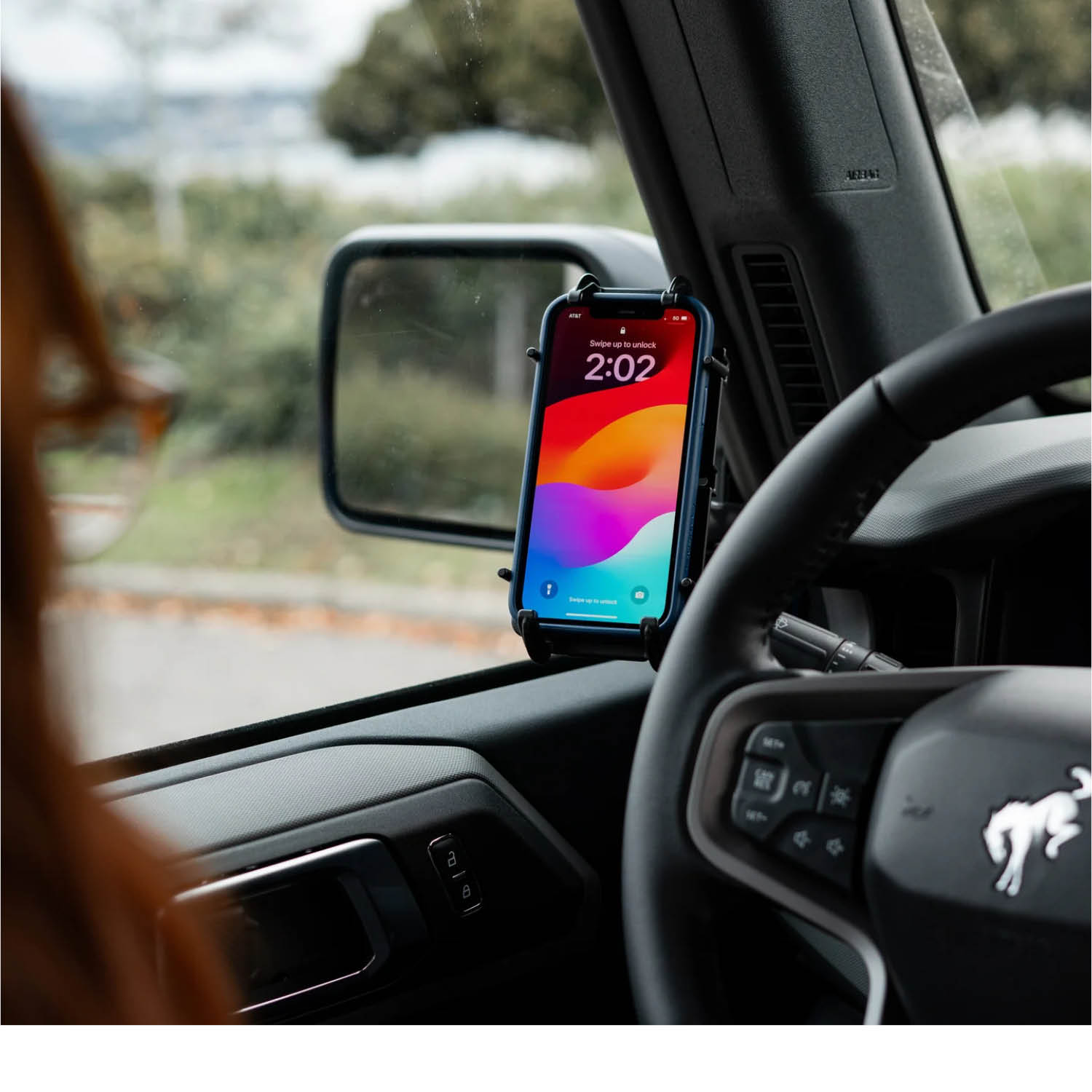 RAM Mounts Quick-Grip XL Universalhalterung für große Smartphones - Bis 92,07 mm Breite - 2-Loch AMPS - Schrauben-Set