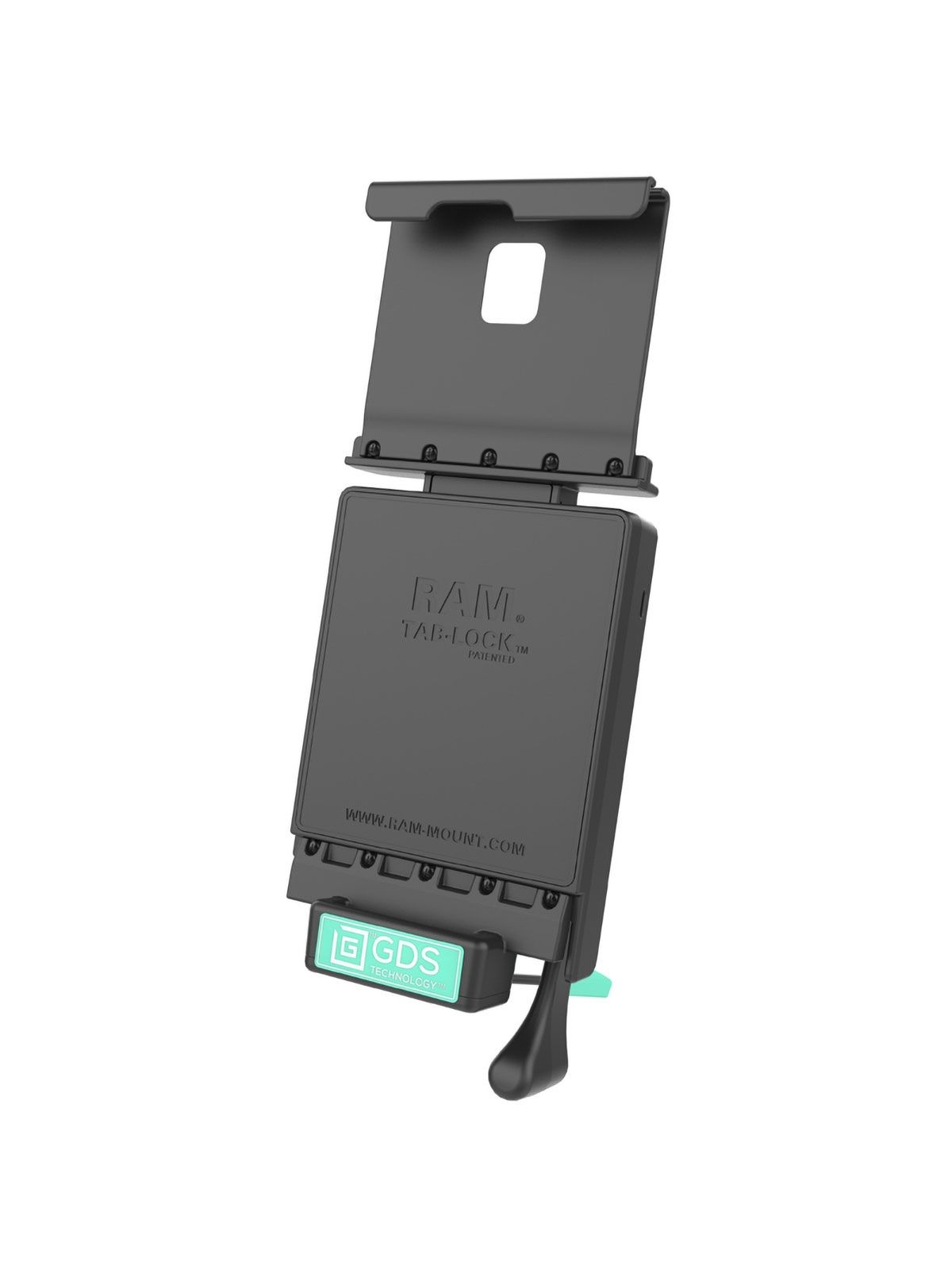 RAM Mounts GDS Dockingstation Samsung Galaxy Tab S4 10.5 (SM-T830/-T835/-837) in IntelliSkin-Lade-/Schutzhüllen - abschließbar, Stromanbindung, AMPS-Aufnahme