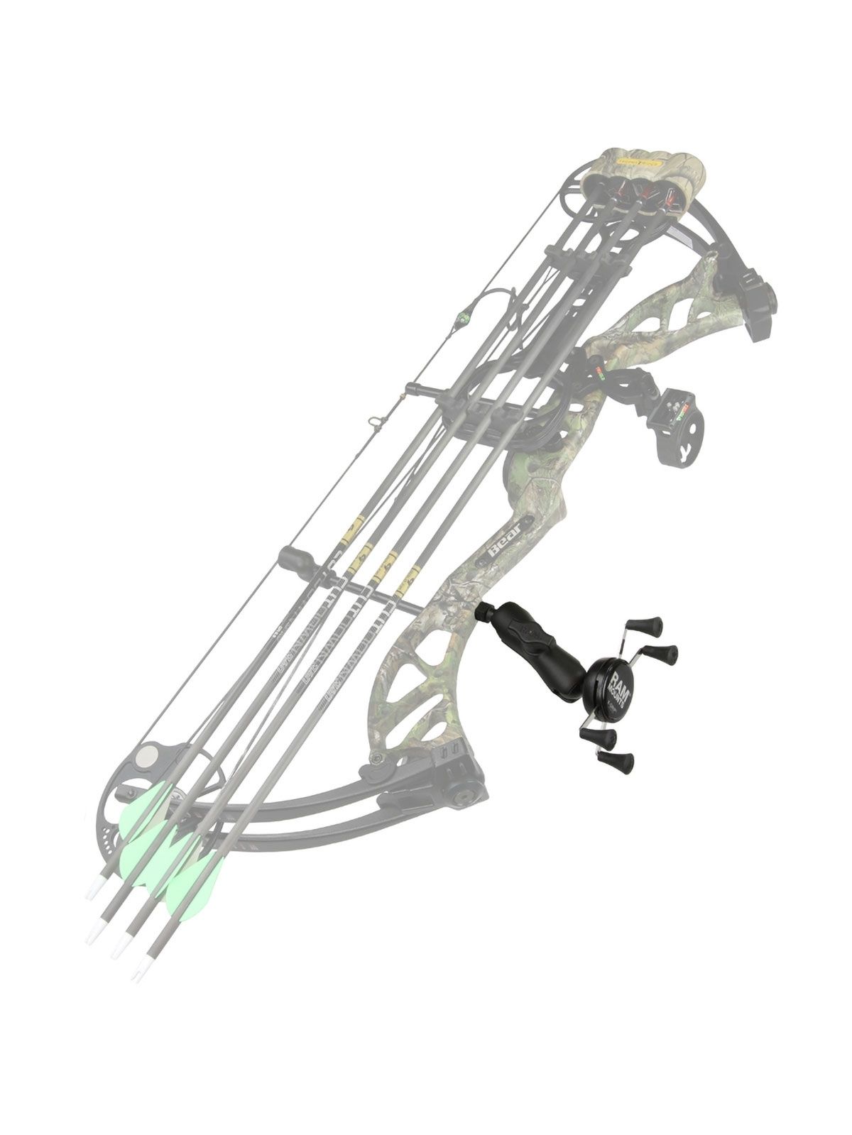 RAM Mounts X-Grip Halterung für Smartphones (Sportbogen) - Bis 82,55 mm Breite - Mittlerer Verbindungsarm - Tough-Ball Basis mit Gewindestift (5/16 Zoll - 24 X 0,375 Zoll) - B-Kugel (1 Zoll)
