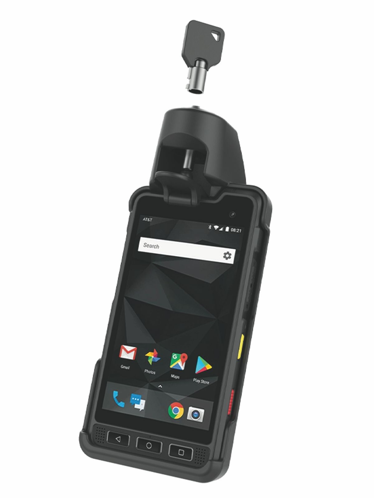 RAM Mounts EZ-Roll'r Form-Fit Halteschale für Sonim XP8 - abrschließbar (Schlüssel), AMPS-2-Loch Aufnahme