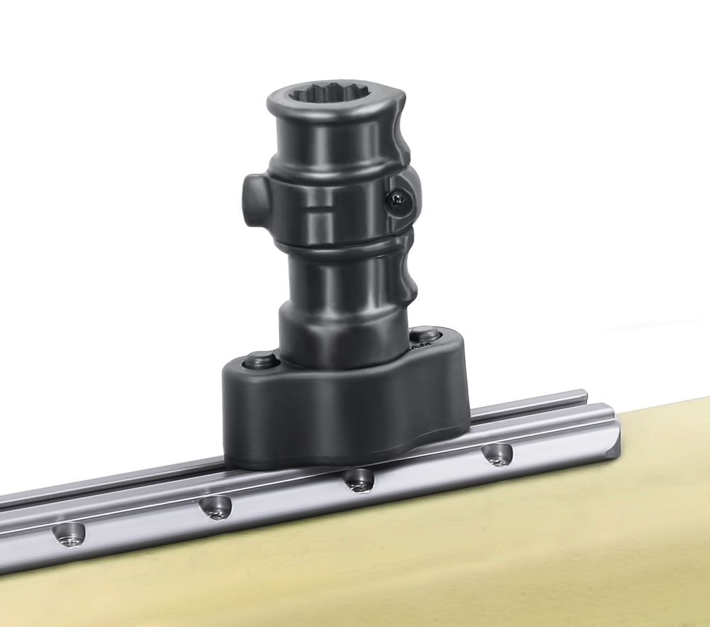 RAM Mounts Verbundstoff-Adapter für Angelrutenhalter - Quick-Release-System für Tough-Track Schienen, im Polybeutel